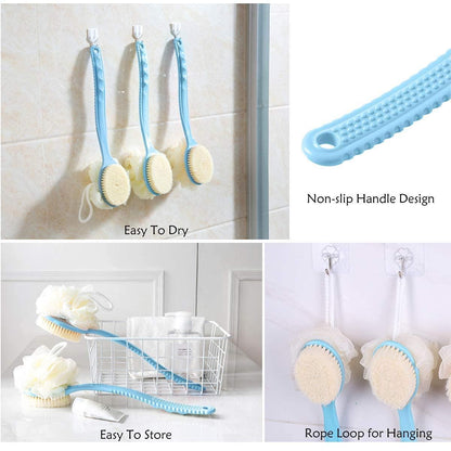 2 IN 1 loofah with handle