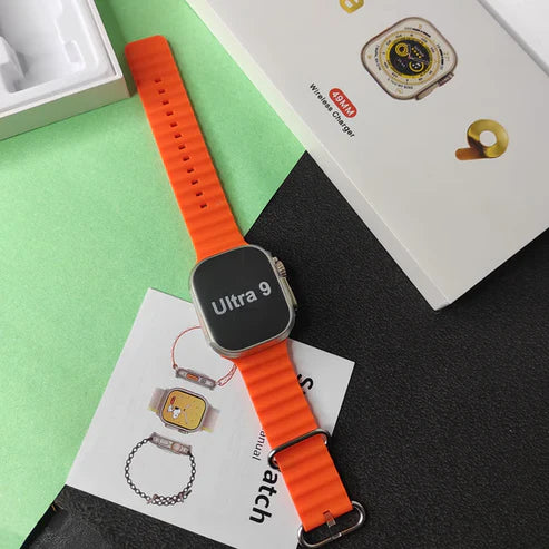 Ultra 9 Logo Smartwatch Always On Display, Bluetooth Calling Smart Watch, Wireless Charging, Raise To Wake, In-Built Games, Brightness Adjustment, BP, SpO2, HR Monitoring