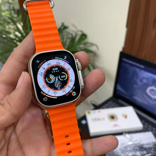 Ultra 9 Logo Smartwatch Always On Display, Bluetooth Calling Smart Watch, Wireless Charging, Raise To Wake, In-Built Games, Brightness Adjustment, BP, SpO2, HR Monitoring